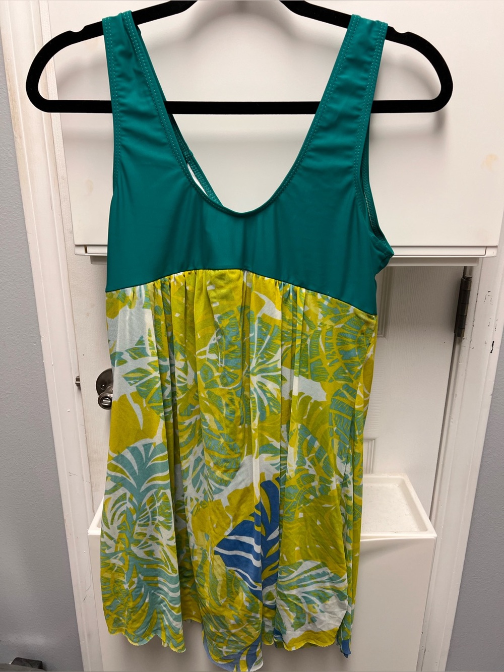 Teal & Tropical Print Sundress